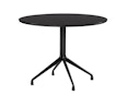HAY - About A Table AAT20 Quatre pieds - L Ø 100 cm - linoléum noir, bordure noire - 1