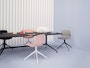 HAY - About A Table AAT20 Quatre pieds - L Ø 100 cm - linoléum noir, bordure noire - 5