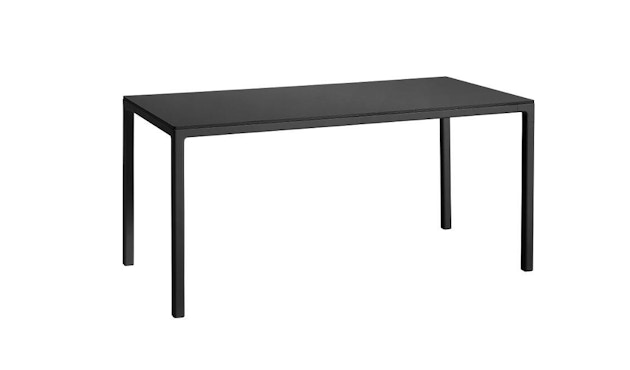 HAY - T12 Tisch - Gestell aluminium schwarz - Platte Lionleum schwarz - Kante Sperrholz schwarz - 160 x 80 - 1