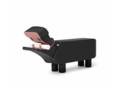 Figurine en bois en forme d'hippopotame