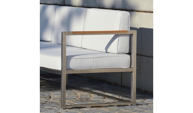 Jan Kurtz - Lux Lounge Eckkombi - Variante 2 - grau-weiß - Gestell Edelstahl - 3