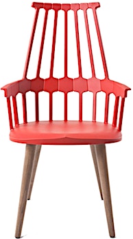 Design Outlet - Kartell - Chaise Comback - orange-rouge/ chêne - 1