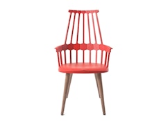 Kartell - Comback stoel - oranjerood/ eik - 6