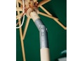 Weishäupl - Klassieke parasol - rond klein - zonder knikmechanisme - Acryl taupe wit - 11