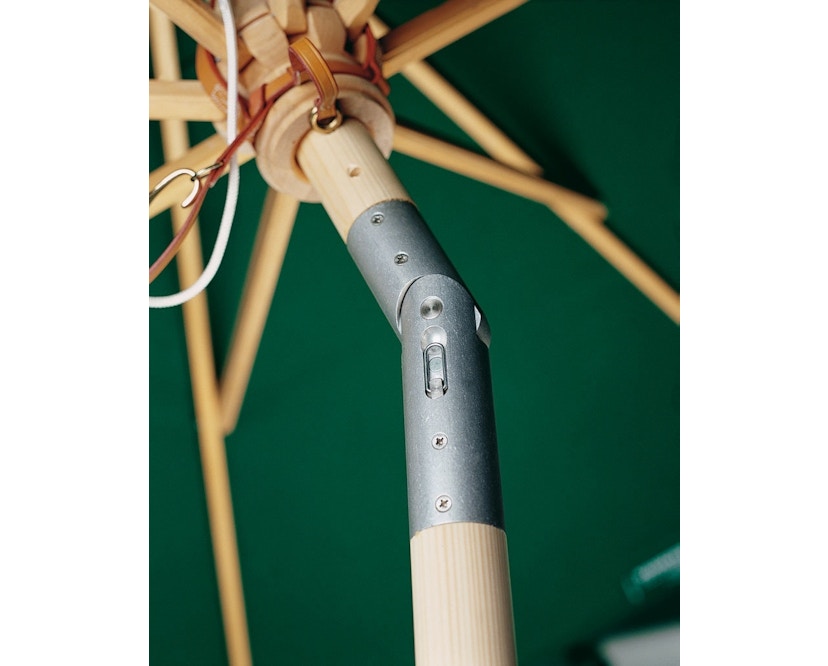 Weishäupl - Klassieke parasol - rond klein - zonder knikmechanisme - Acryl taupe wit - 11
