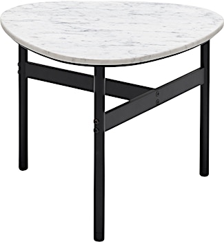 Knoll International - Table d'appoint Citterio 60 x 42 cm - Statuarietto marbre avec revêtement satiné - 1