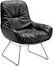 FREIFRAU - Leya Lounge Stuhl - Leder Adora Ebony - Gestell ME001 Tiefschwarz - 1 - Vorschau