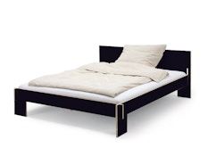 Moormann - Siebenschläfer Bett mit Kopfteil - schwarz