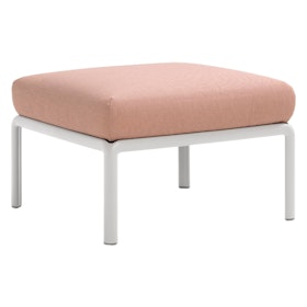 Nardi - Komodo Pouf - Gestell weiß - Bezug rosenquarz Nardi - Komodo Pouf - Gestell weiß - Bezug rosenquarz