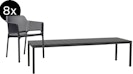 Nardi - Bundle Rio uitschuifbare tafel DurelTOP 210 cm + 8x Net Armleunstoel  antraciet - 1 - Preview
