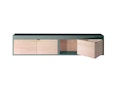 HAY - New Order wand - Sideboard met legplank - groen - Eiken natuur - 1