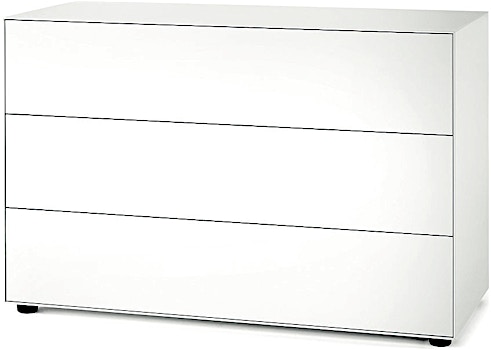 Piure - Nex Pur Box mit Profil mit Schubkasten - weiß - B120 - H77,5 - 1