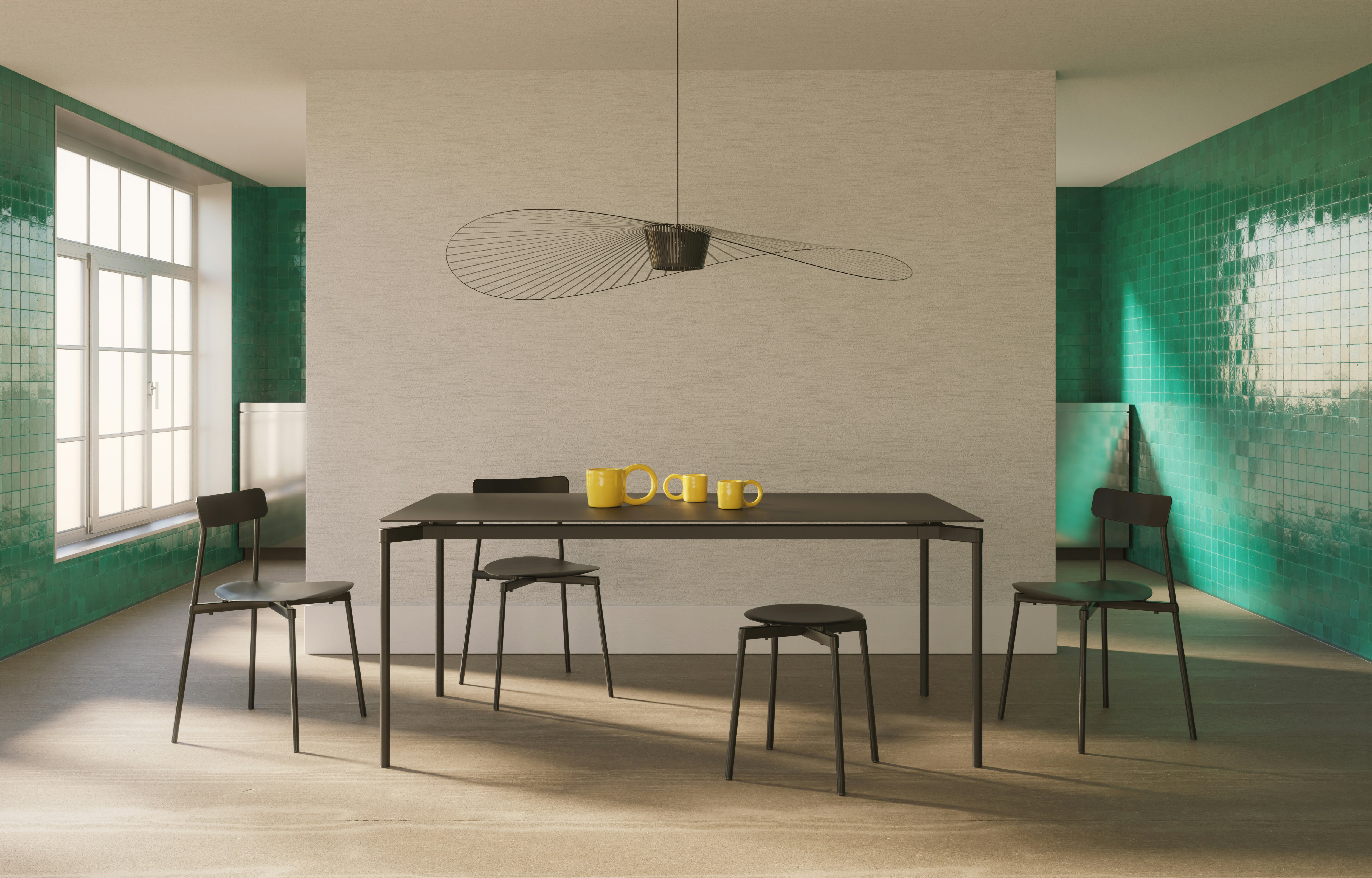 TJSC Vertigo Hanglamp 80 - Vintage Hand Geweven Strohoed Hanglamp E27 LED Hanglamp (200cm Verstelbaar Koord) Woonkamer, Zwarte, 80 cm