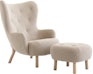 &Tradition - Petra fauteuil VB3 & ATD1 poef - 1 - Preview
