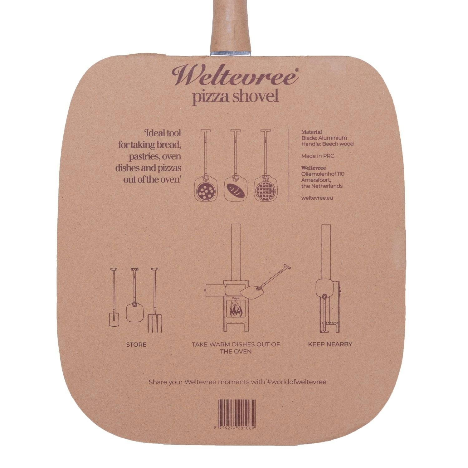 Weltevree Outdooroven gratis pizzaschep - Drent&vanDijk