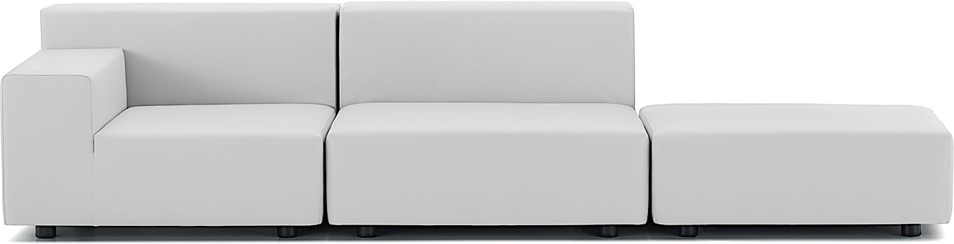 Kartell - Plastics Tech Fabric 2-Sitzer Sofa + Pouf - 1