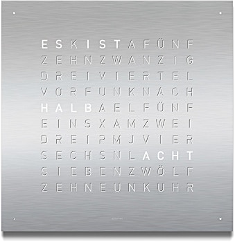 QLOCKTWO - EARTH 45 STAINLESS STEEL - 1