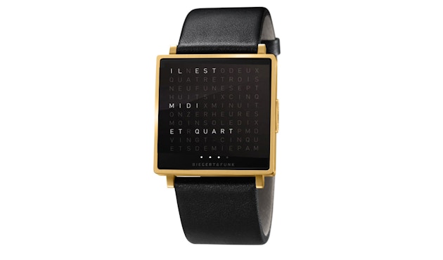 qlocktwo qlocktwo w35 armbanduhr franzosisch leder armband shop i design bestseller de