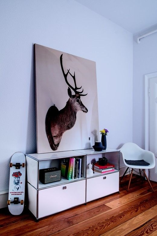 USM：Haller：350 Slot×2 ・350 Tube×2 3x2 Modular Metal Sideboard with 3 top doors & 4-3-3 pannels [W