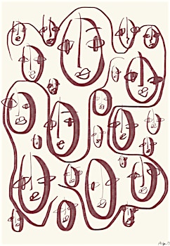 Paper Collective - Random Faces Kunstdruck  - 1