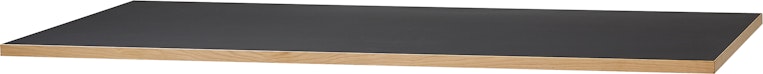 Design Outlet - Richard Lampert - Eiermann Tischplatten - 160 x 90 cm - Linoleum Forbo 4023 nero/Eichenkante (Retournr. 265256) - 1 - Vorschau
