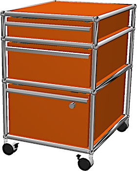 USM Haller - Rollcontainer 1 x 3 - 3 Schubladen mit Schloss - 1 USM Haller - Rollcontainer 1 x 3 - 3 Schubladen mit Schloss - 1