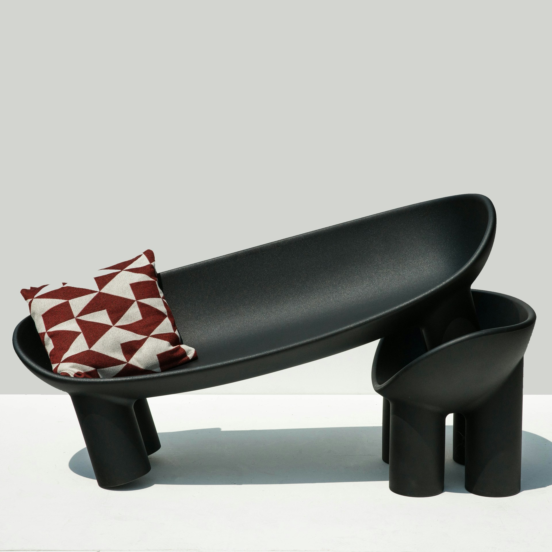 Roly Poly - Canapé tissu noir