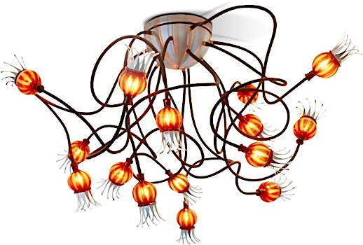Design Outlet - Serien Lighting - Poppy Deckenleuchte 15 flammig - rot - 75 cm (Retournr. 211022) - 1