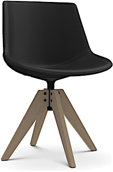 MDF Italia - Flow cuir chaise pivotante VN en chêne - 1