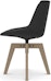 MDF Italia - Flow cuir chaise pivotante piètement en chêne - 3 - Aperçu