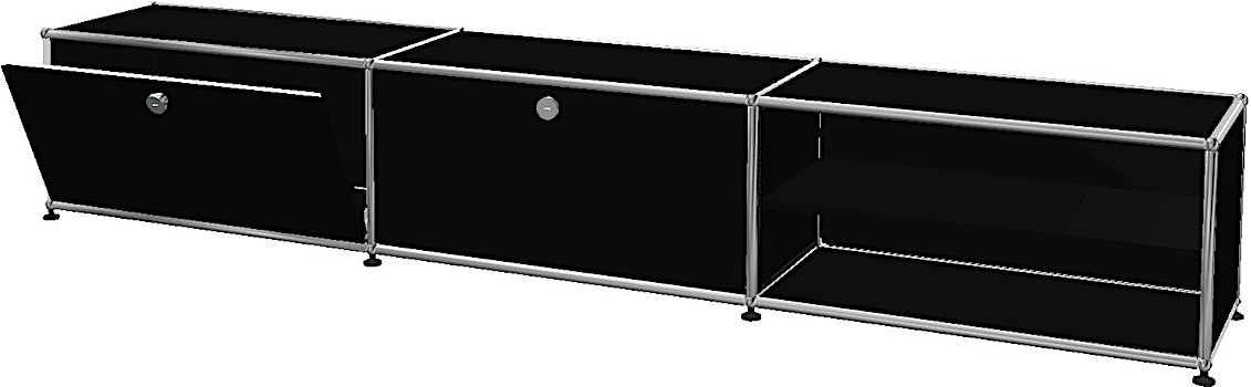 USM Haller - Lowboard 3 x 1 - 2 Klappen und 1 Zwischenboden - 1