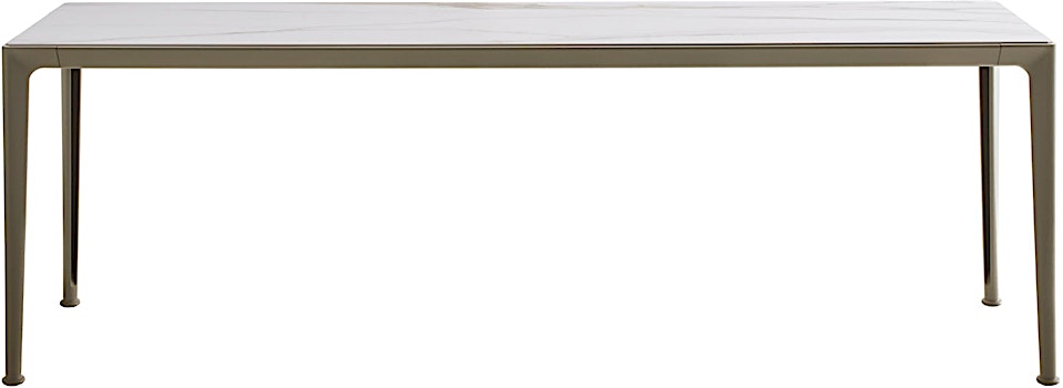 B&B Italia - Mirto Outdoor Tisch Porzellan 220 x 100 cm - taubengrau, Porzellan Steinzeug weiß - 1