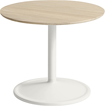 Design Outlet - Muuto - Soft Side Tisch - eiche massiv/weiß - Ø48 - 1