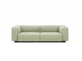 Vitra - Soft Modular 2-Sitzer Sofa - Armlehne hoch - Dumet 15 salbei/kiesel - 6