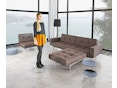 Innovation - Canapé-lit avec accoudoirs Splitback - chrome - gris foncé - flashtex - 12