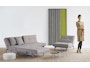 Innovation - Canapé-lit avec accoudoirs Splitback - chrome - gris foncé - flashtex - 5