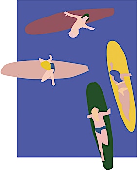 Paper Collective - Surfers kunstdruk - 1