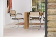 Thonet - Lot de 4 chaises S 64 V à piétement luge - hêtre teinté noir (TP 29) - patins en plastique noir avec feutre - 5 - Aperçu