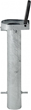 Glatz - Bodenhülse PX Stahl verzinkt + Übergangsrohr PX Ø 48/55 mm Stahl verzinkt, anthrazit pulverbeschichtet -  - 1