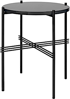 Design Outlet - Gubi - Table basse TS - Verre - noir graphite - mat noir - 40 cm - 1
