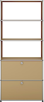 USM Haller - Wandkast 1x5 - 2 Klepdeuren onderaan - 1
