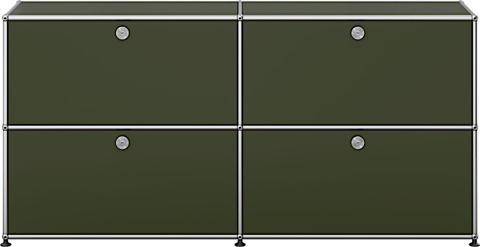 USM Haller - Sideboard 2x2 - 4 abattants - Édition limitée vert olive - 1