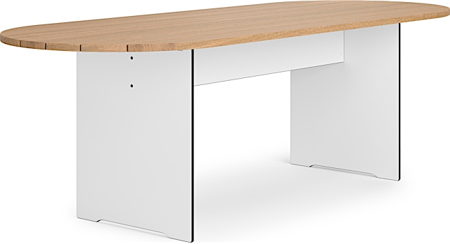 Conmoto - RIVA Vario rund Tisch XL Wood Kambala  - weiß - 1