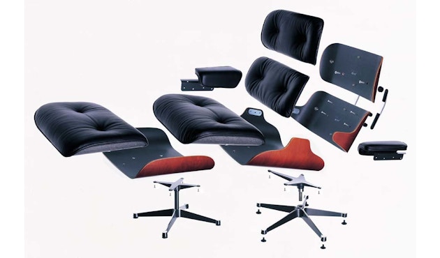 Vitra - Black Lounge Chair & Ottoman - 6